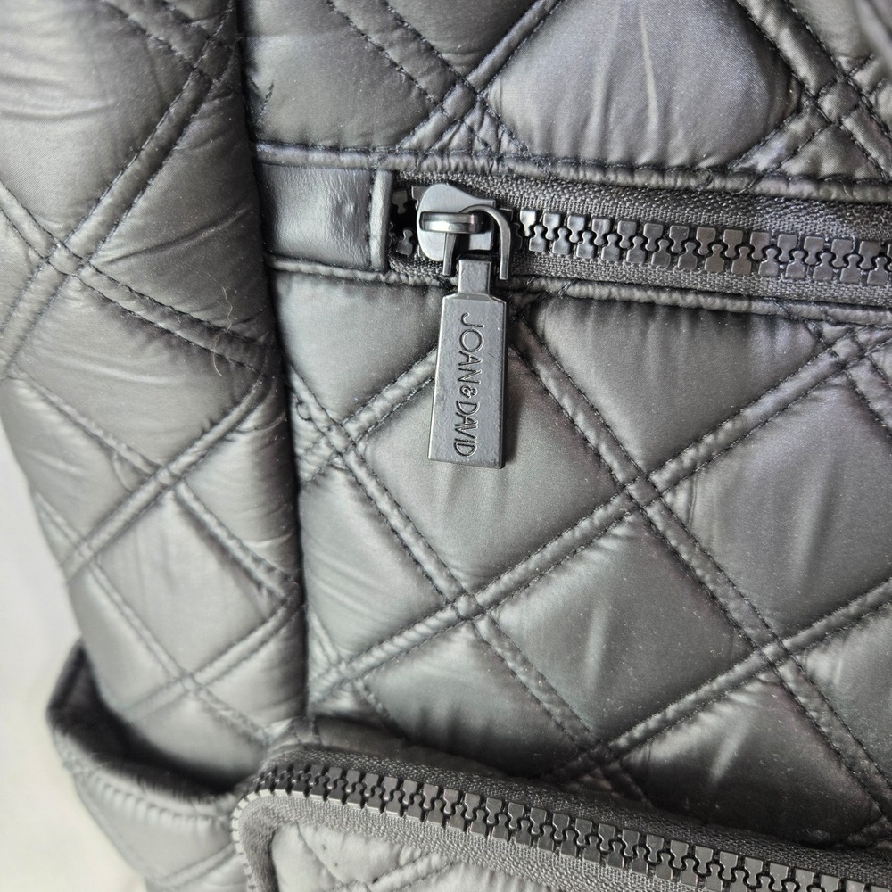 Joan & David Backpack Large Black Quilted Puffer Travel Work Laptop Bag #1105 - Picture 11 of 11